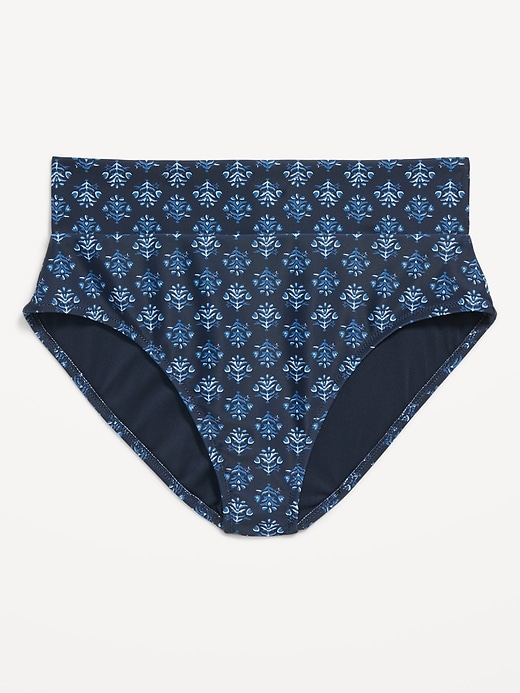 Image number 4 showing, Matching High-Waisted Printed Banded Bikini Swim Bottoms