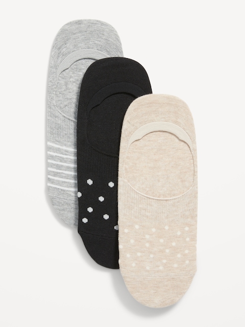 Chaussettes basses de sport pour Femme (paquet de 3 paires) - Pois Noirs