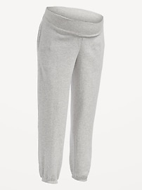 Image number 2 showing, Maternity Rollover-Waist Jogger Sweatpants