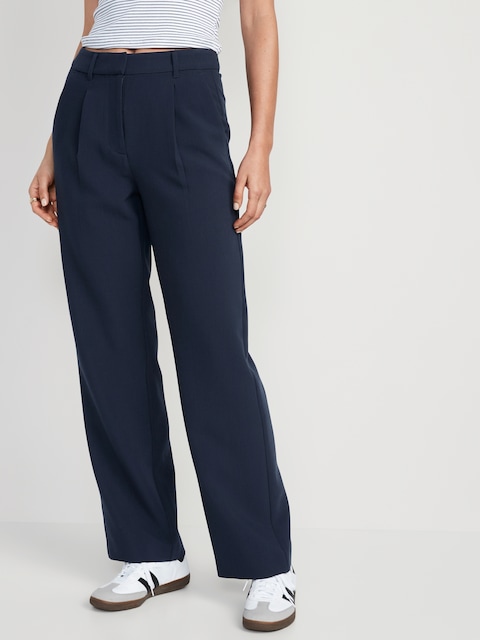 Pantalon de tailleur Taylor à jambe large à taille très haute