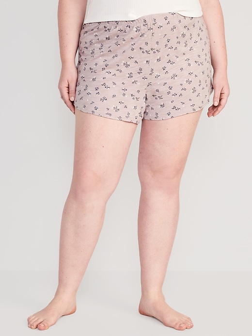 Image number 7 showing, High-Waisted Floral-Print Sunday Sleep Shorts -- 3.5-inch inseam