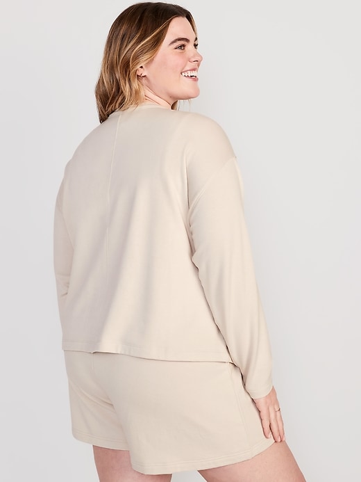 Image number 8 showing, Oversized Fleece Button-Down Cardigan Robe