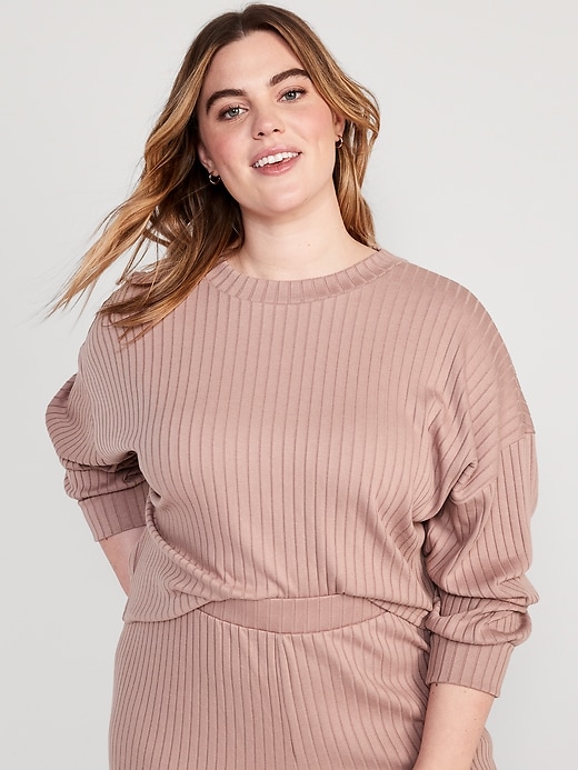 Image number 7 showing, Dolman-Sleeve Rib-Knit Pajama Top