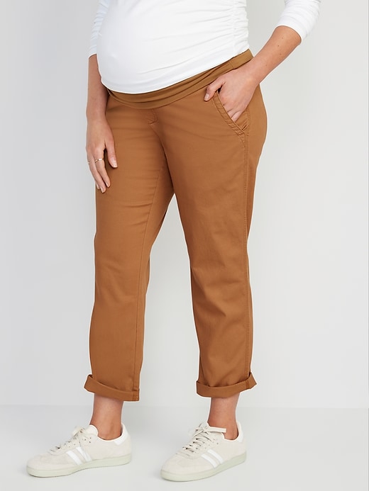 View large product image 1 of 2. Maternity Rollover-Waist OGC Chino Pants