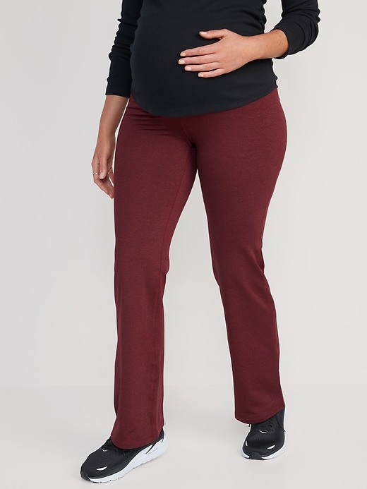 View large product image 1 of 1. Maternity High-Waisted CozeCore Slim Flare Leggings