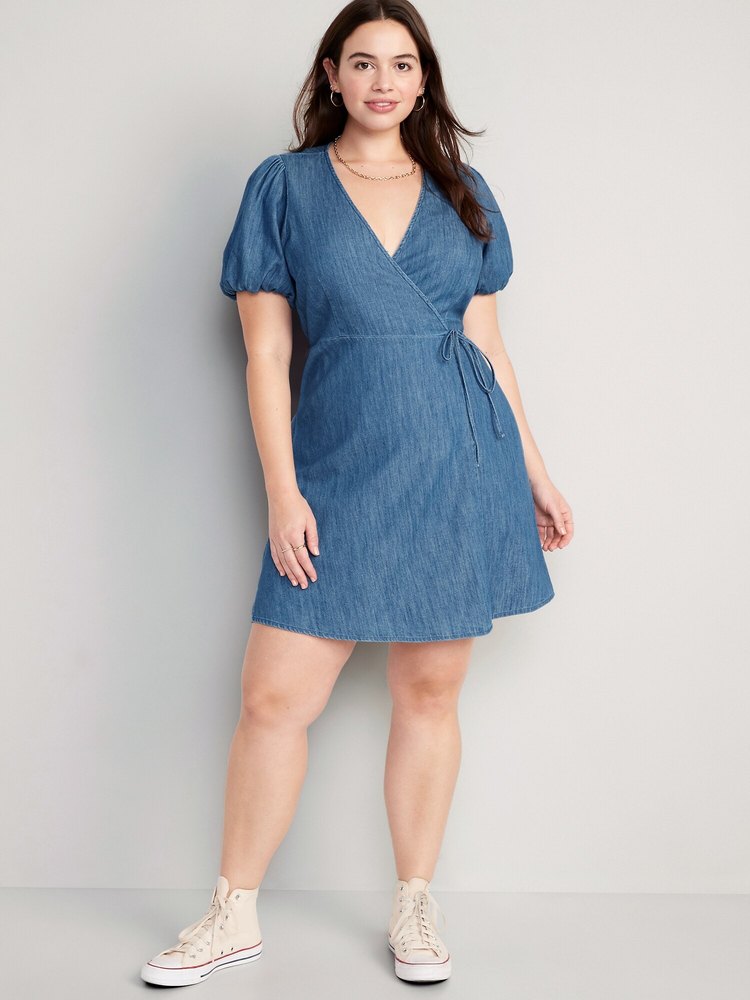 Women's Denim Wrap Dress in Elsworth Wash