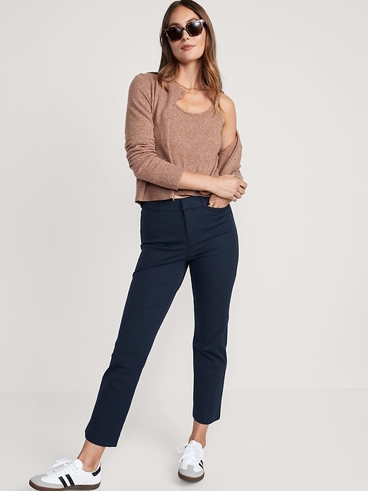 L'image numéro 3 présente Pantalon Pixie droit à taille haute