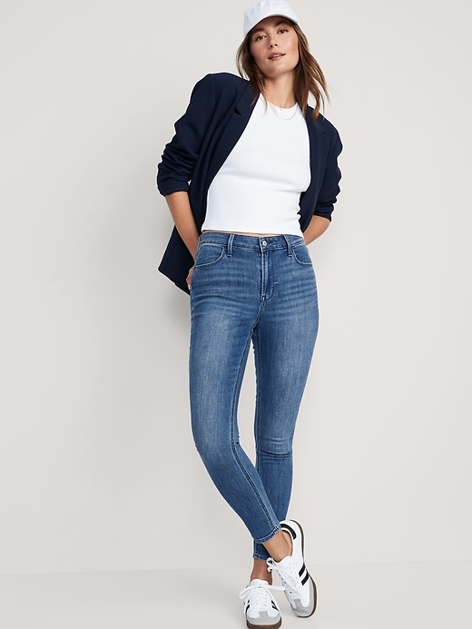 Image number 3 showing, High-Waisted Wow Super-Skinny Jeans