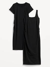 Image number 1 showing, Maternity 2-Pack Jersey-Knit Bodycon Dress
