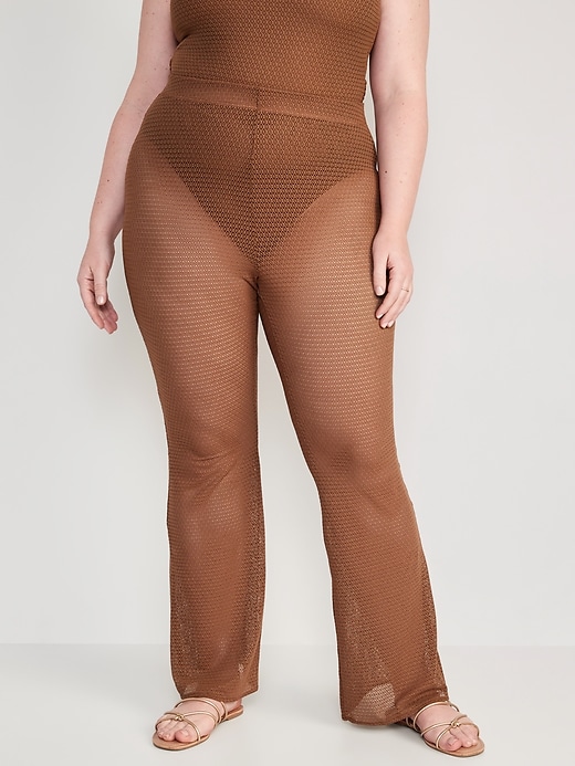 High-Waisted Crochet Flare Cover-Up Pants | Old Navy