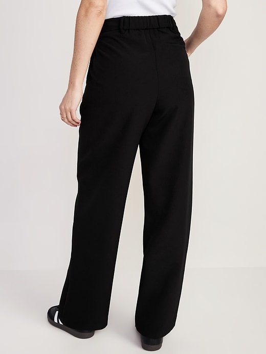 Image number 2 showing, Extra High-Waisted Pleated Taylor Trouser Wide-Leg Pants