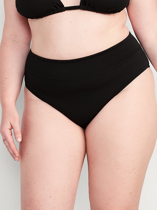 Image number 7 showing, High-Waisted Pucker Classic Bikini Swim Bottoms