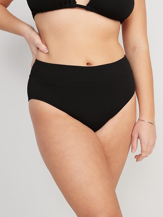 Image number 5 showing, High-Waisted Pucker Classic Bikini Swim Bottoms