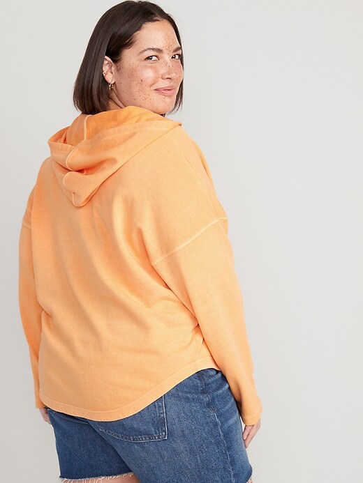 Image number 8 showing, Slouchy French-Terry Tunic Hoodie for Women