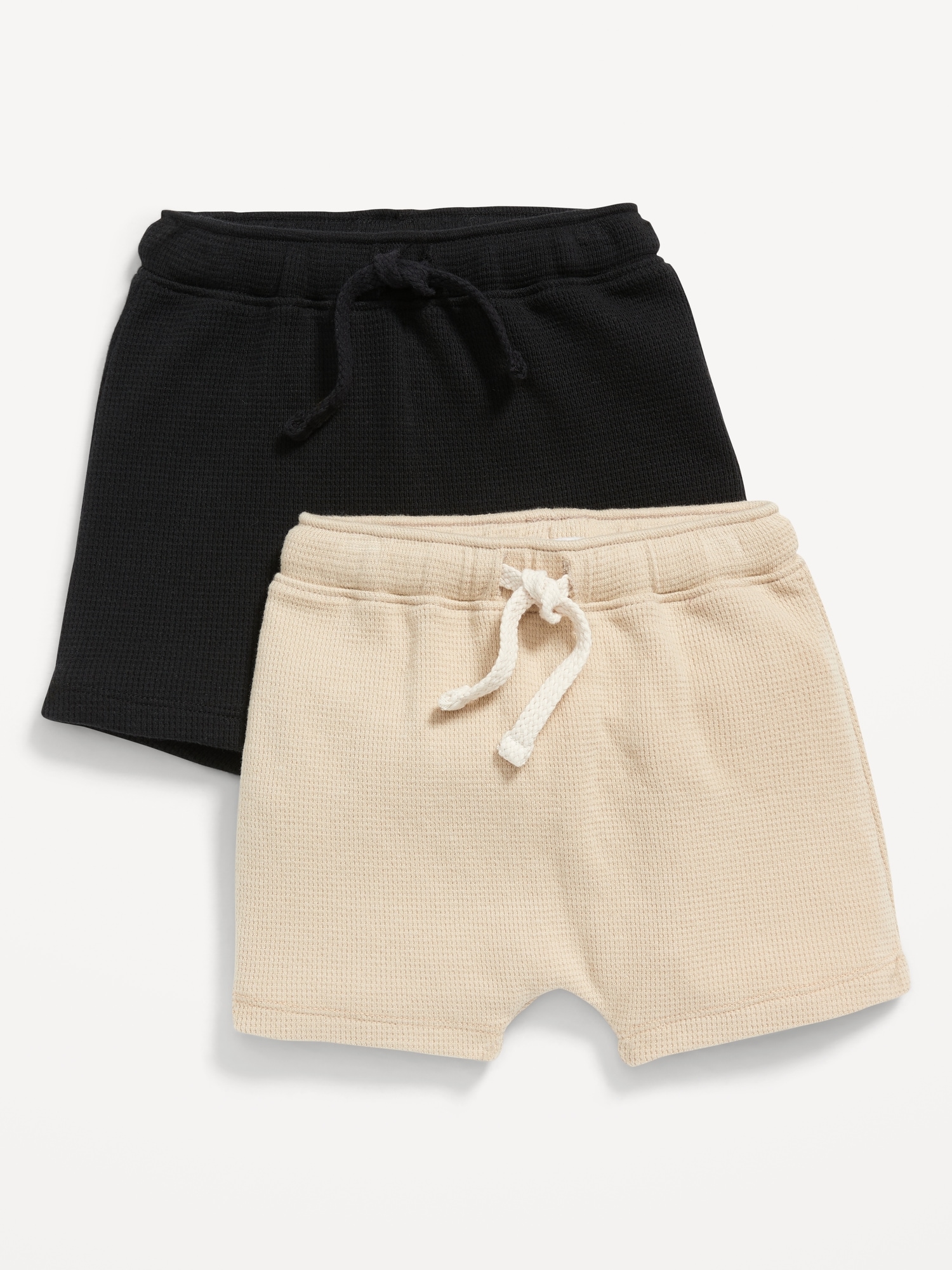 Old Navy 2-Pack U-Shaped Thermal-Knit Pull-On Shorts for Baby beige. 1