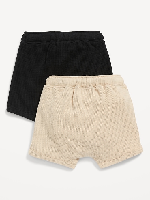 View large product image 2 of 2. 2-Pack U-Shaped Thermal-Knit Pull-On Shorts for Baby