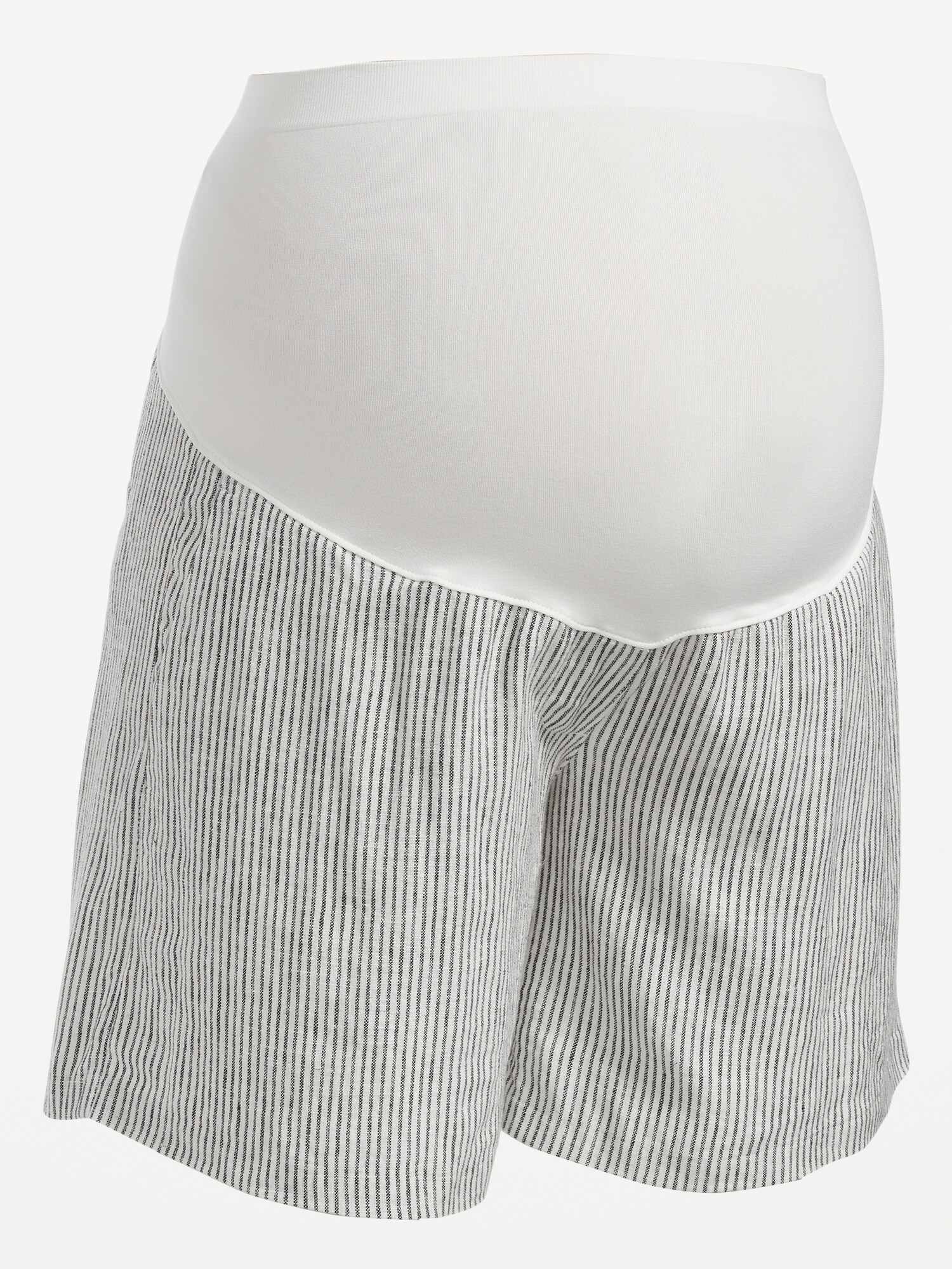 Off White Linen Blend Tailored Shorts