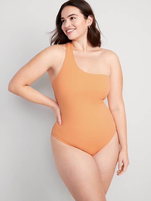 Image number 5 showing, One-Shoulder Pucker Swimsuit for Women