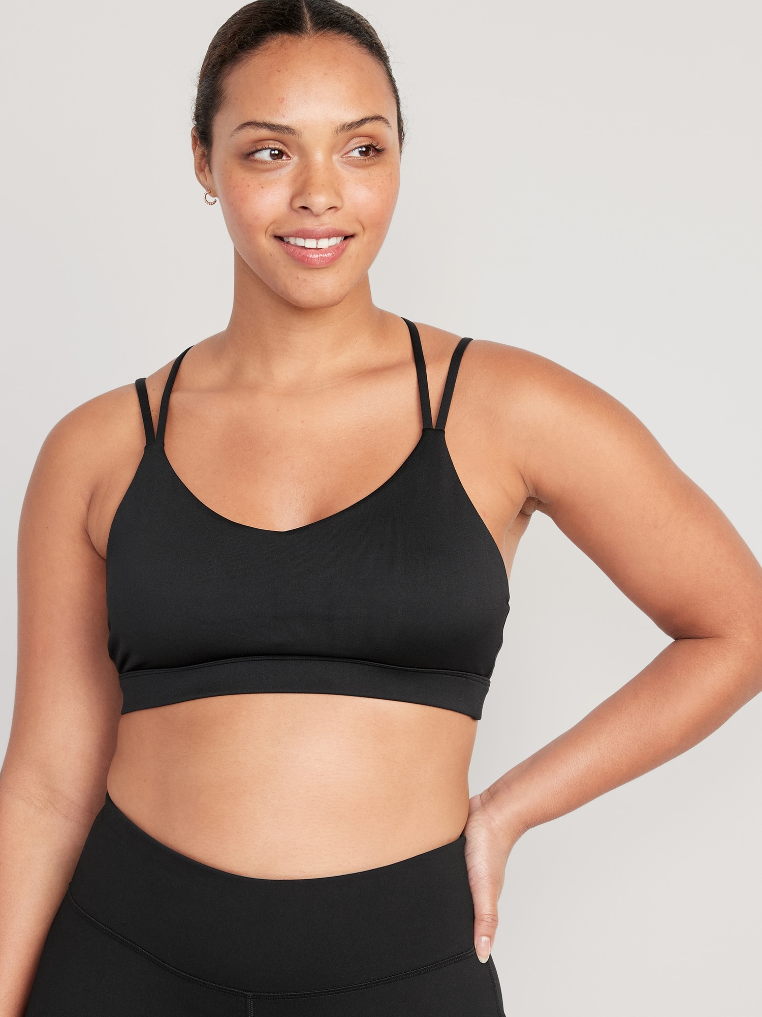 NEW Old Navy Pink Sports Bra Light Support Strappy XL