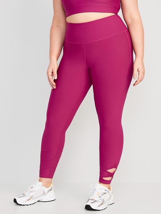 Image number 5 showing, High-Waisted PowerSoft 7/8 Cutout Leggings