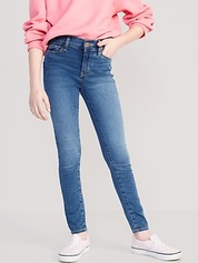 High-Waisted Rockstar 360° Stretch Ripped Jeggings for Girls