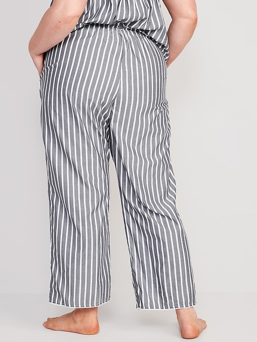 High-Waisted Striped Pajama Pants for Women