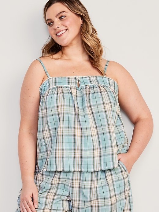 Image number 7 showing, Striped Smocked Pajama Cami Swing Top