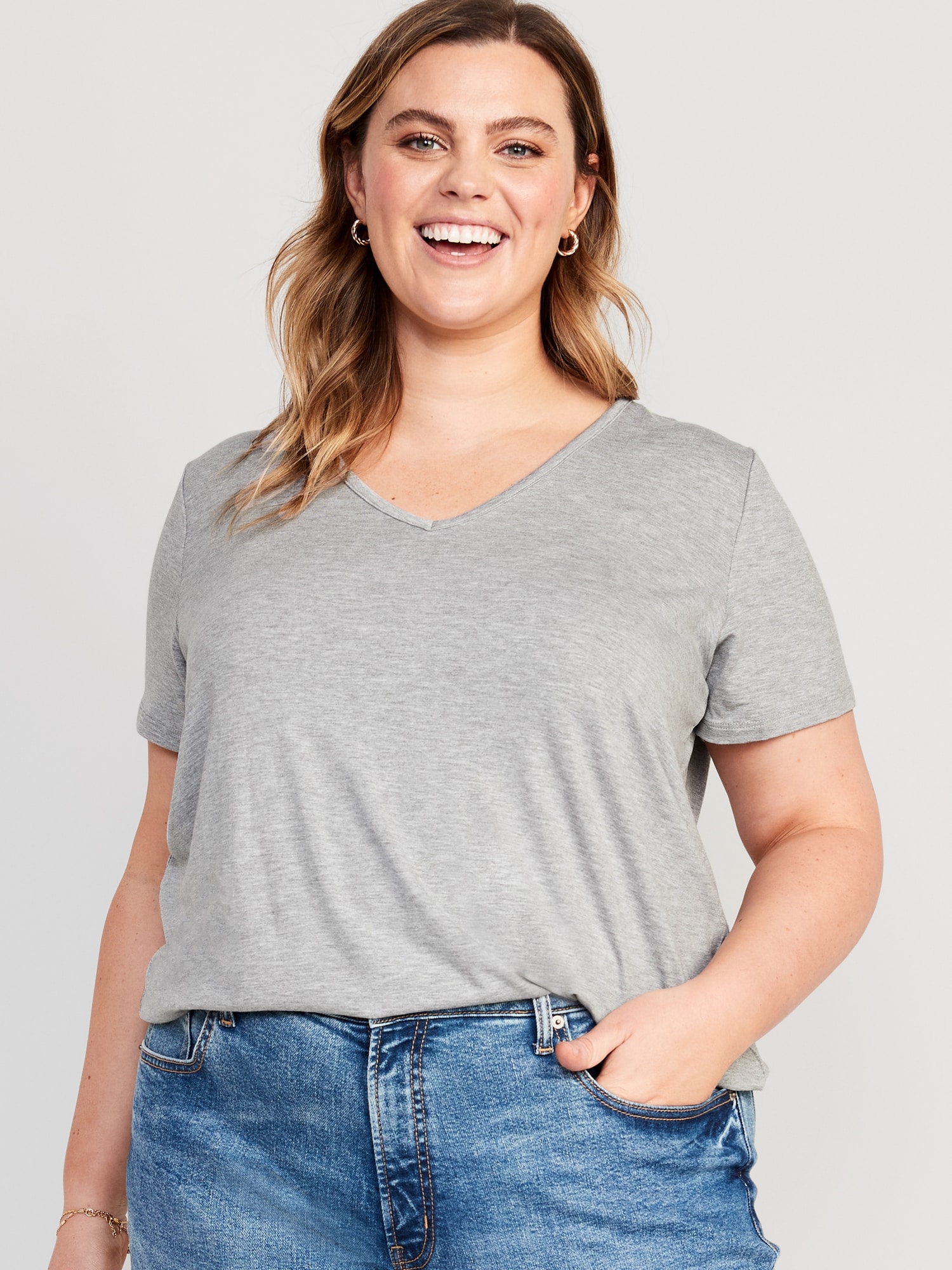 Luxe V-Neck T-Shirt for Women | Old Navy
