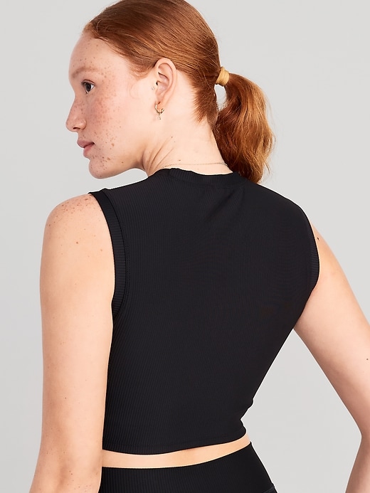 Image number 2 showing, PowerSoft Rib-Knit Crop T-Shirt