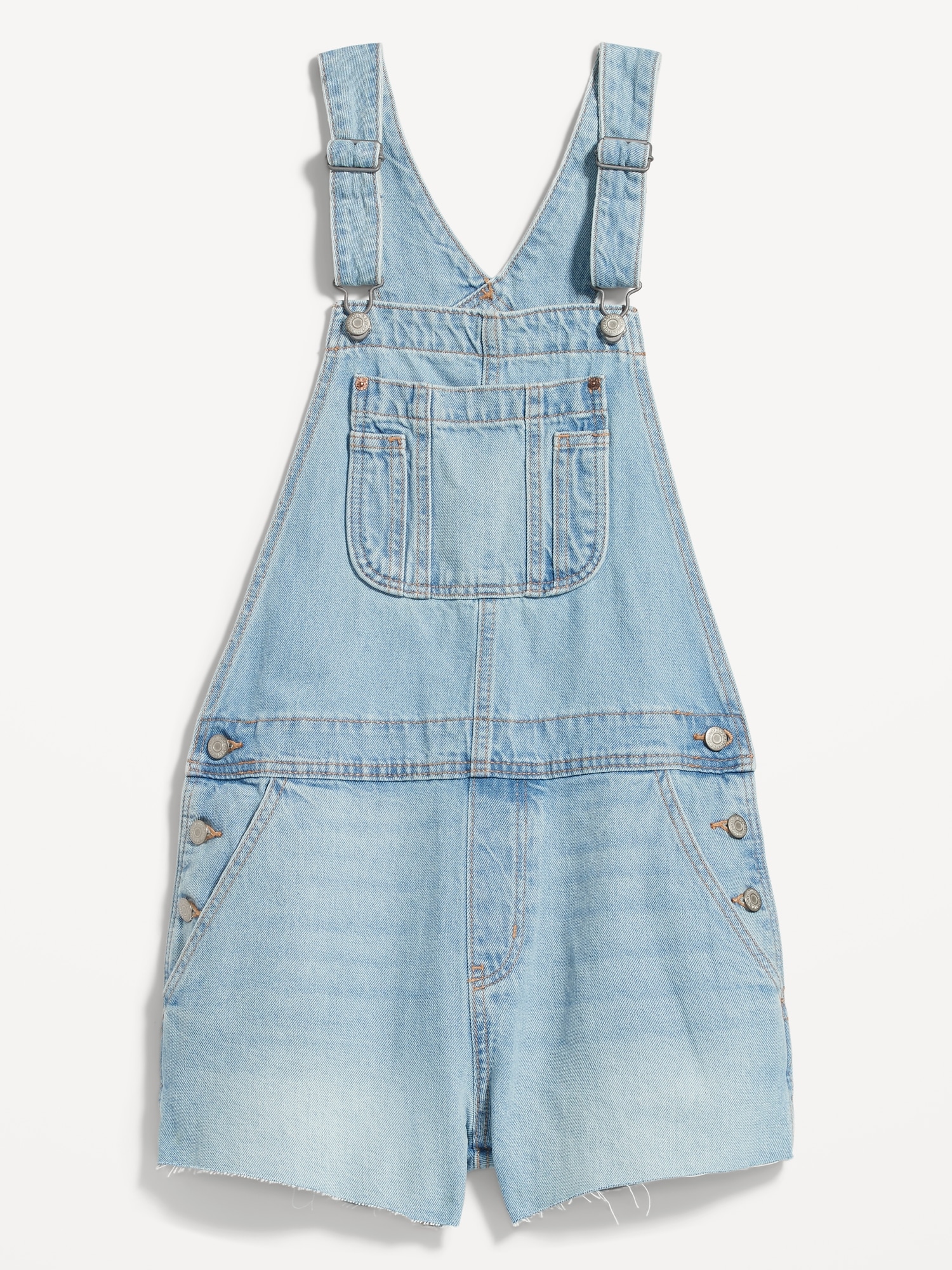 Denim store overall shorts