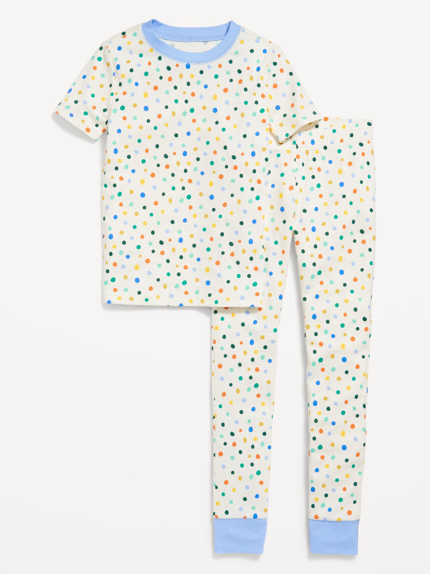 Matching Gender-Neutral Snug-Fit Printed Pajama Set for Kids