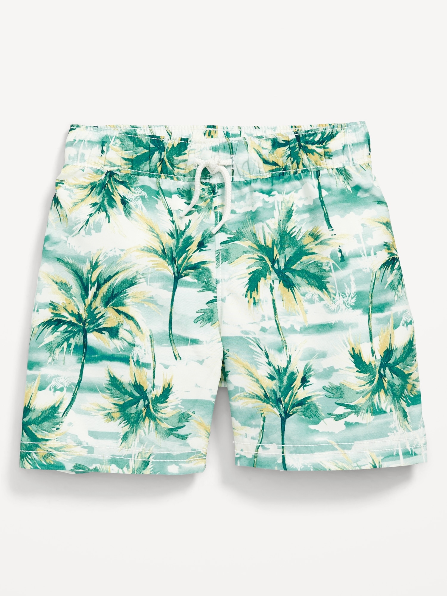 Old Navy Printed Swim Trunks for Toddler & Baby white. 1