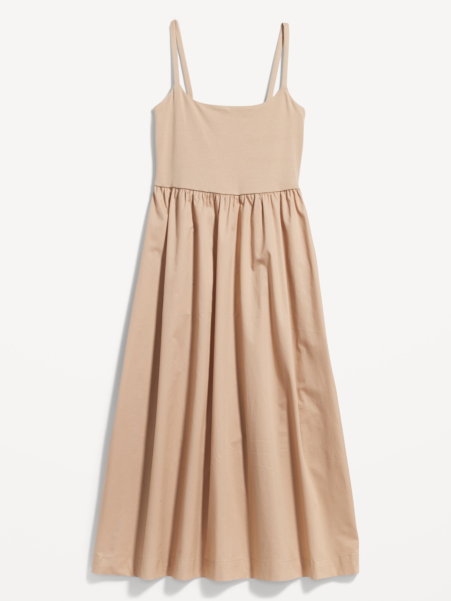 Fit & Flare Combination Midi Cami Dress | Old Navy
