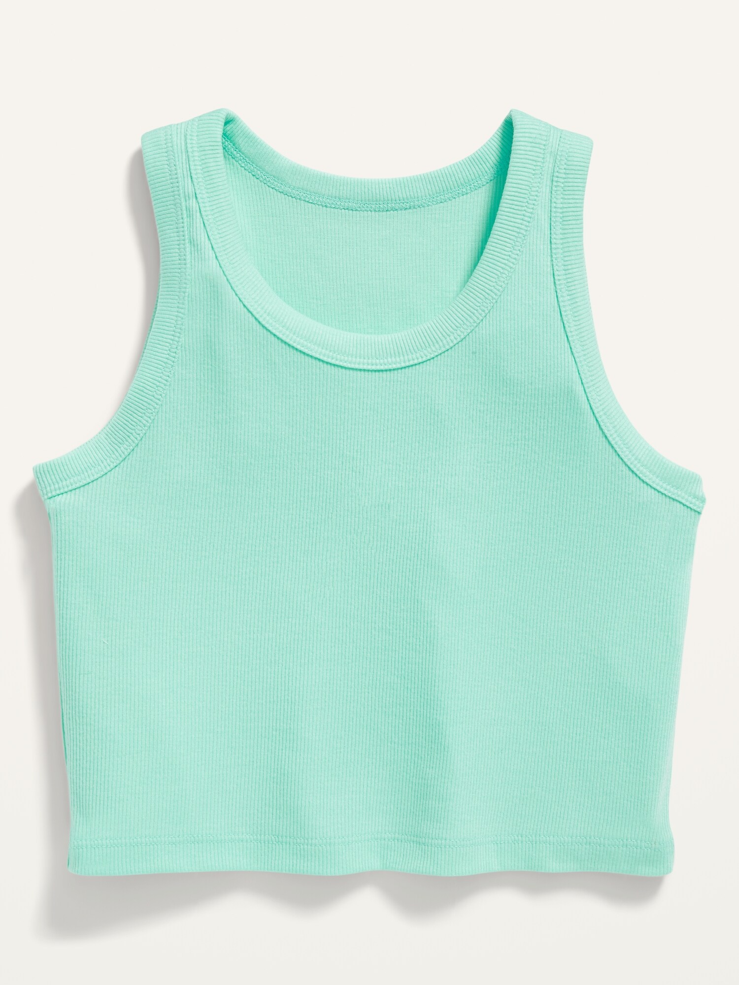 Cropped UltraLite Rib-Knit Performance Tank for Girls