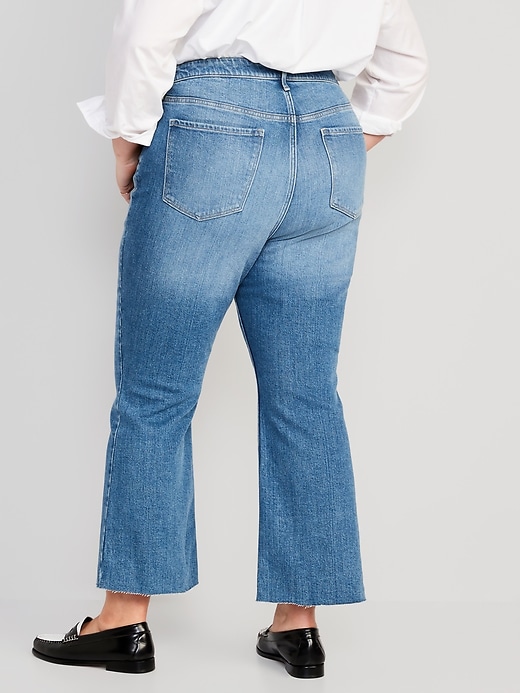 High waisted best sale cropped flare pants