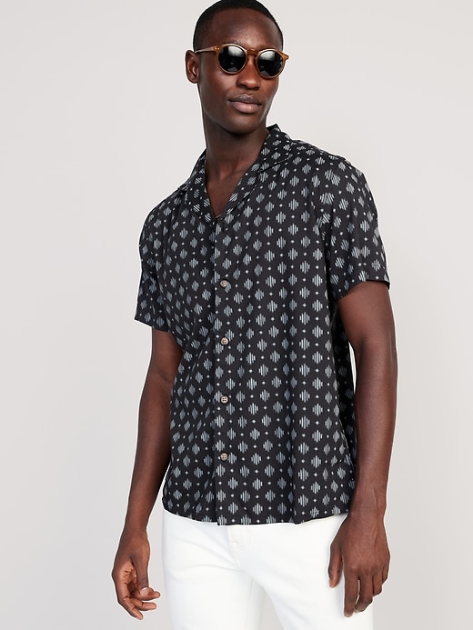 Short-Sleeve Printed Camp Shirt