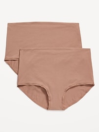 Image number 1 showing, Maternity 2-Pack Rollover-Waist Brief Underwear
