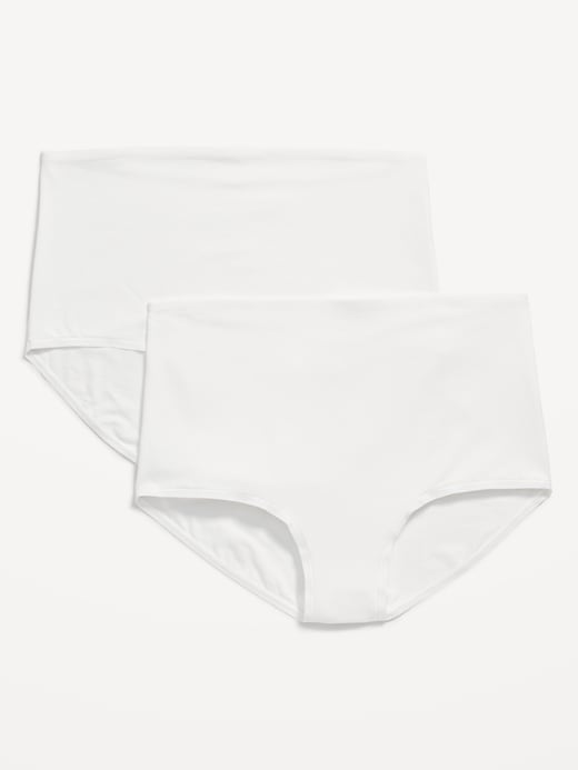 View large product image 1 of 1. Maternity 2-Pack Rollover-Waist Jersey Hipster Underwear