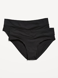 L'image numéro 1 présente Culotte bikini taille basse de maternité (paquet de 2)