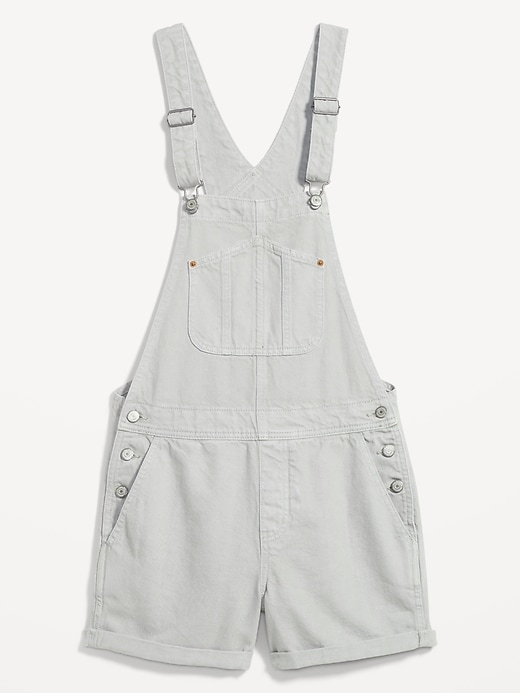 Image number 4 showing, Slouchy Straight Non-Stretch Jean Shortalls -- 3.5-inch inseam