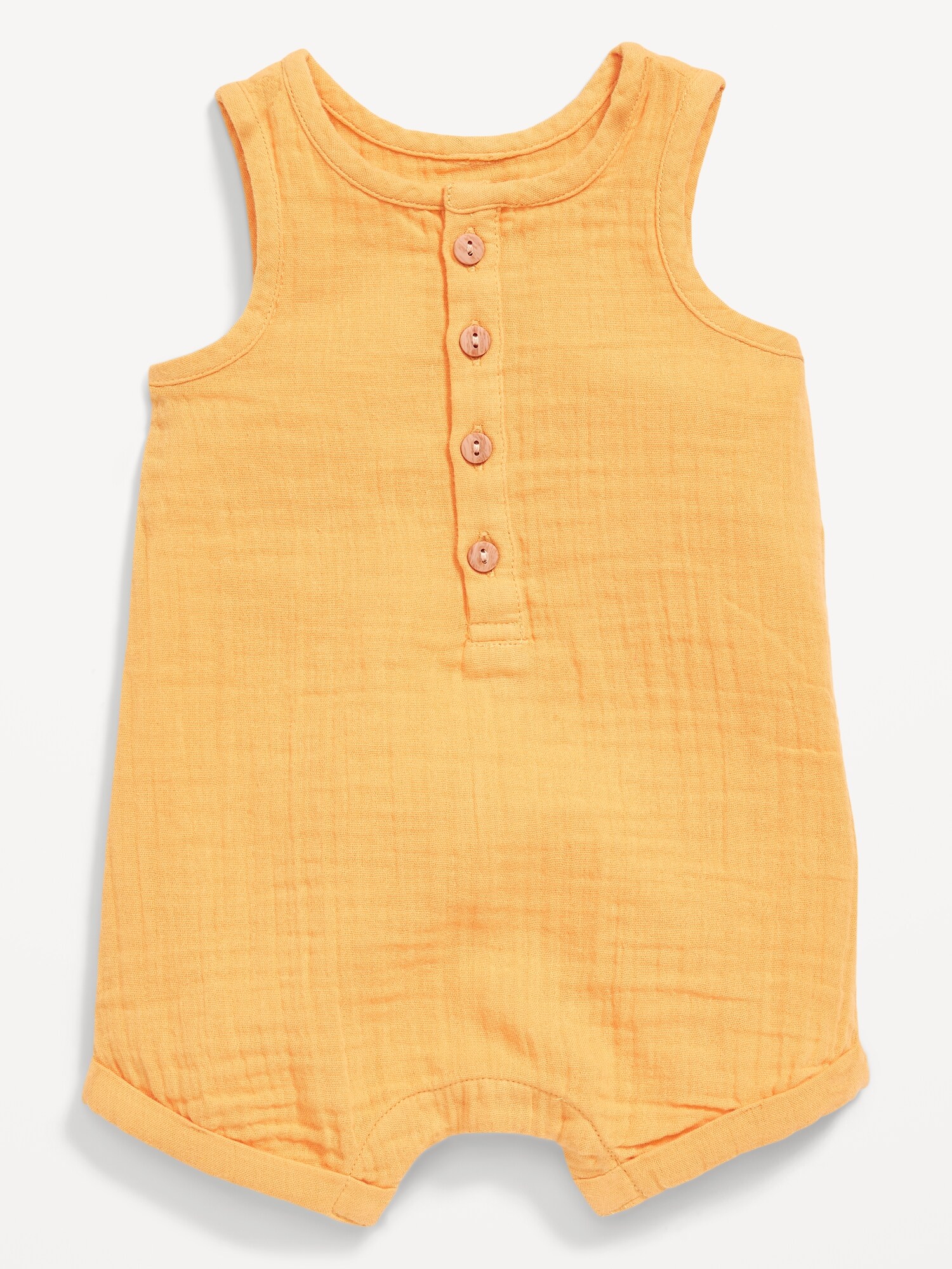 Unisex Sleeveless Henley Romper for Baby Old Navy