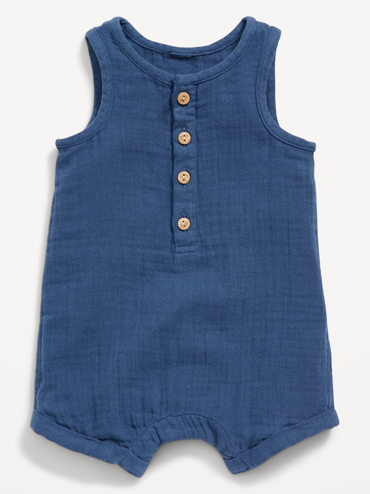 Unisex Sleeveless Henley Romper for Baby Old Navy