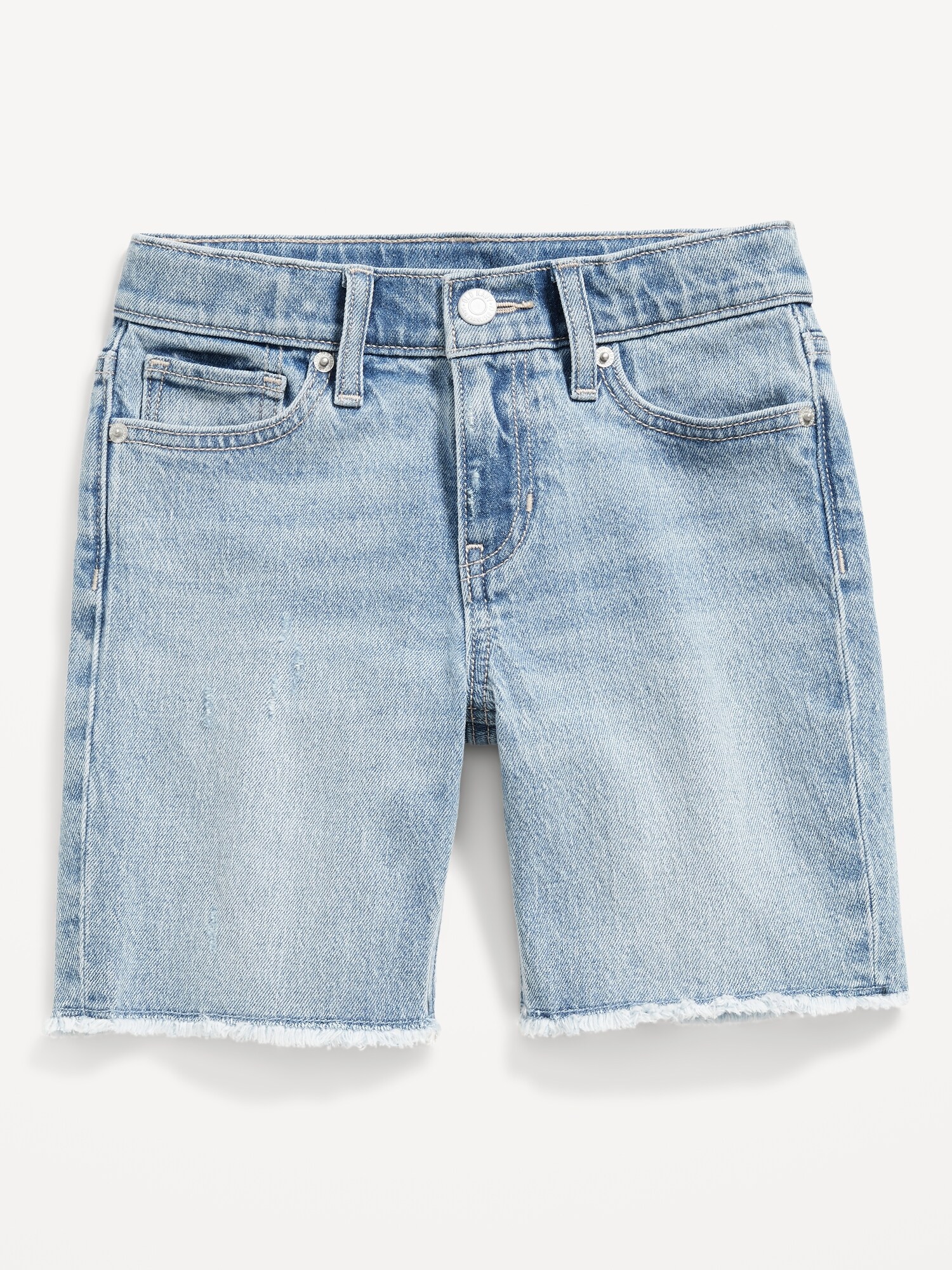 High-Waisted Cut-Off Jean Bermuda Shorts for Girls | Old Navy