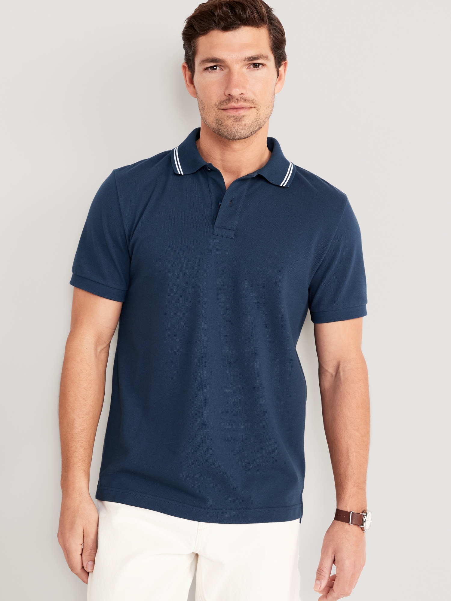 Old Navy Tipped-Collar Classic Fit Pique Polo for Men multi. 1