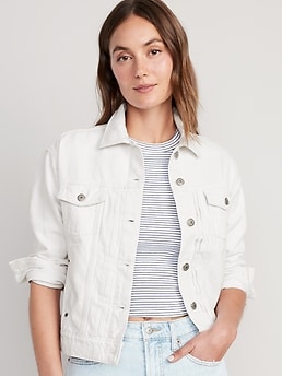 Classic White Jean Jacket for Women