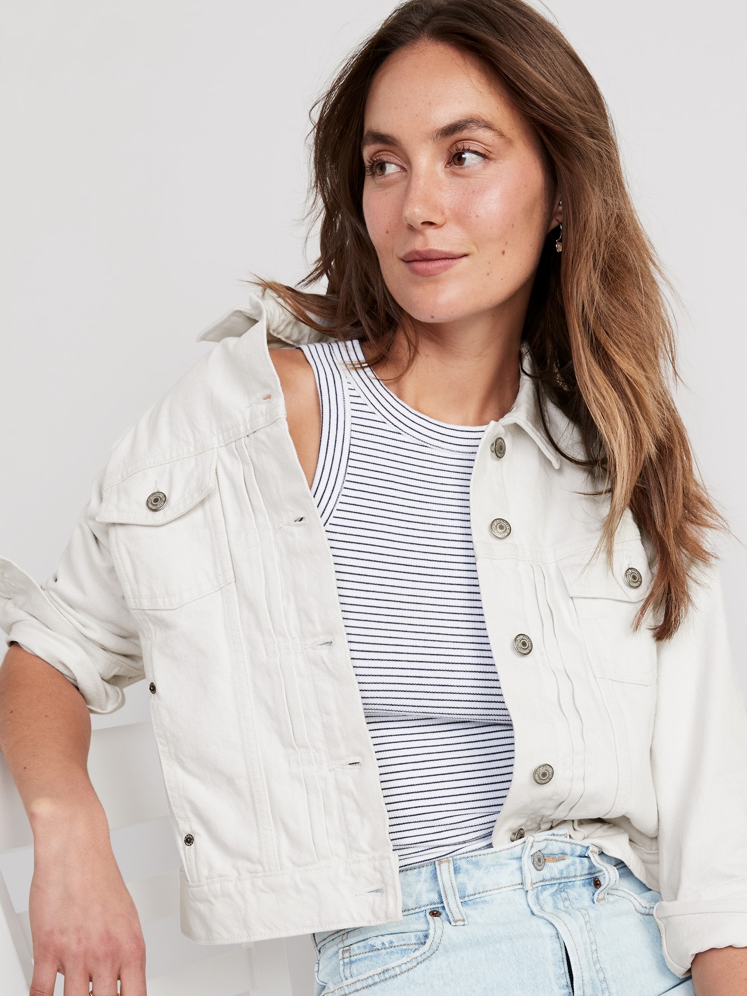 Classic White Jean Jacket | Old Navy