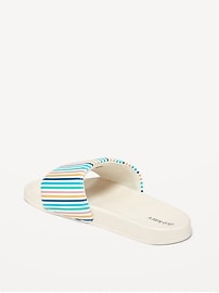 View large product image 3 of 3. Printed Faux-Leather Pool Slide Sandals for Girls