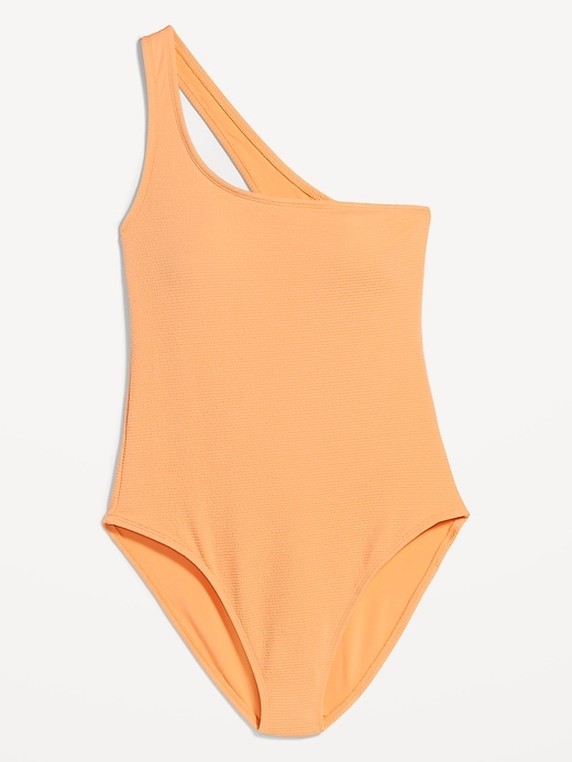 Image number 4 showing, One-Shoulder Pucker Swimsuit for Women