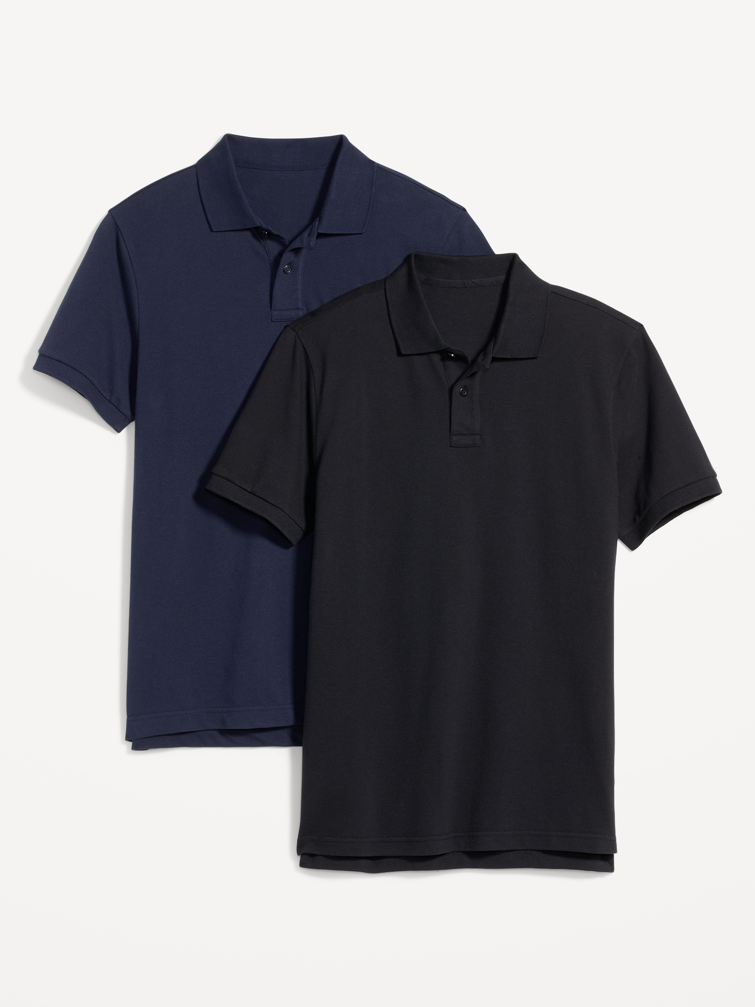 Navy pique polo sale