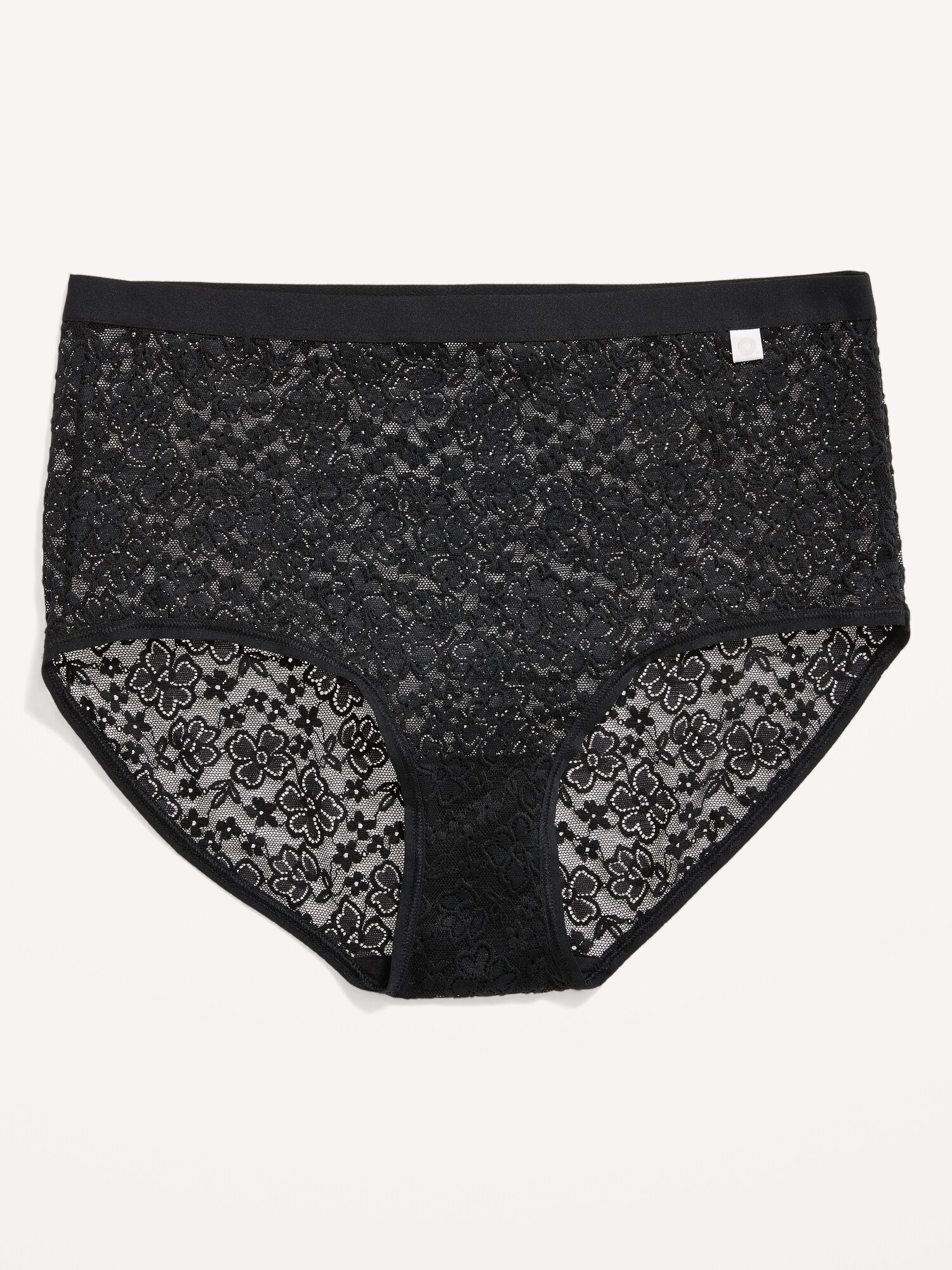 Old Navy High-Waisted Lace Bikini Underwear for Women black. 1